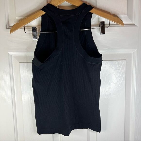 Athleta Cropped XS Tank Black Basic Ribbed‎ Brand New Supportive - Picture 5 of 5